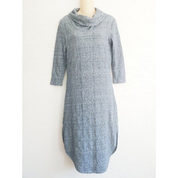 Anthropologie Saturday Sunday Cowl Neck Hi-Lo Long Sleeve Knit Tunic Dress XS - Picture 1 of 7